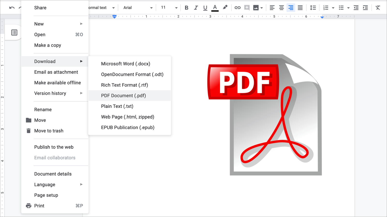 How to create a PDF from a document in Google Docs | Chrome Geek