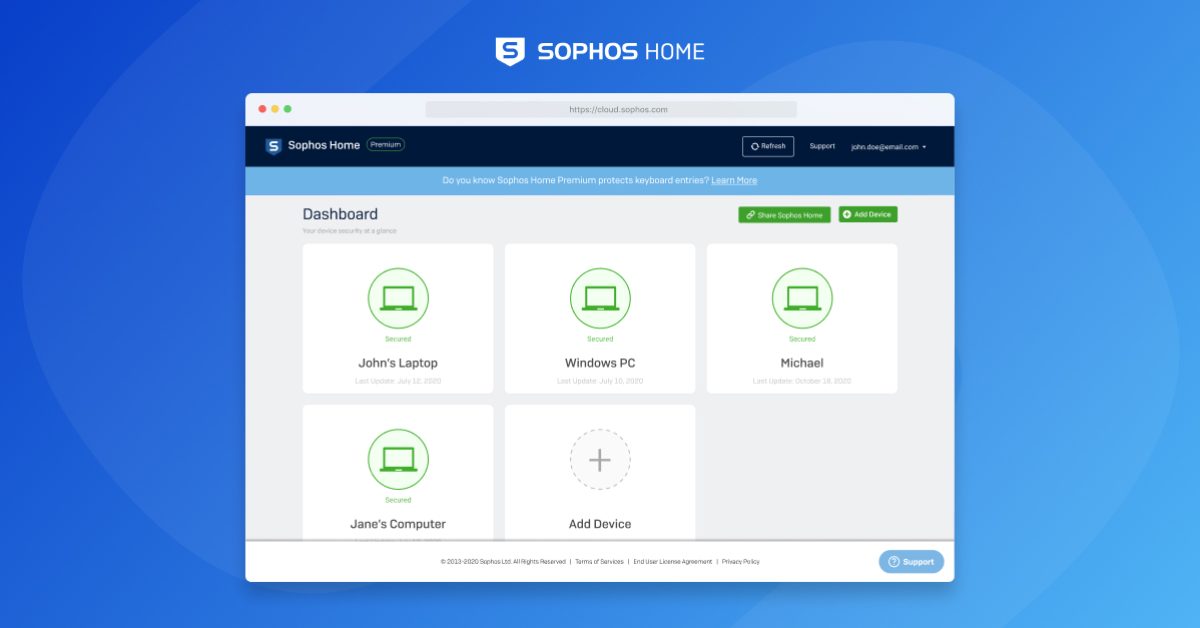 sophos home extension chrome