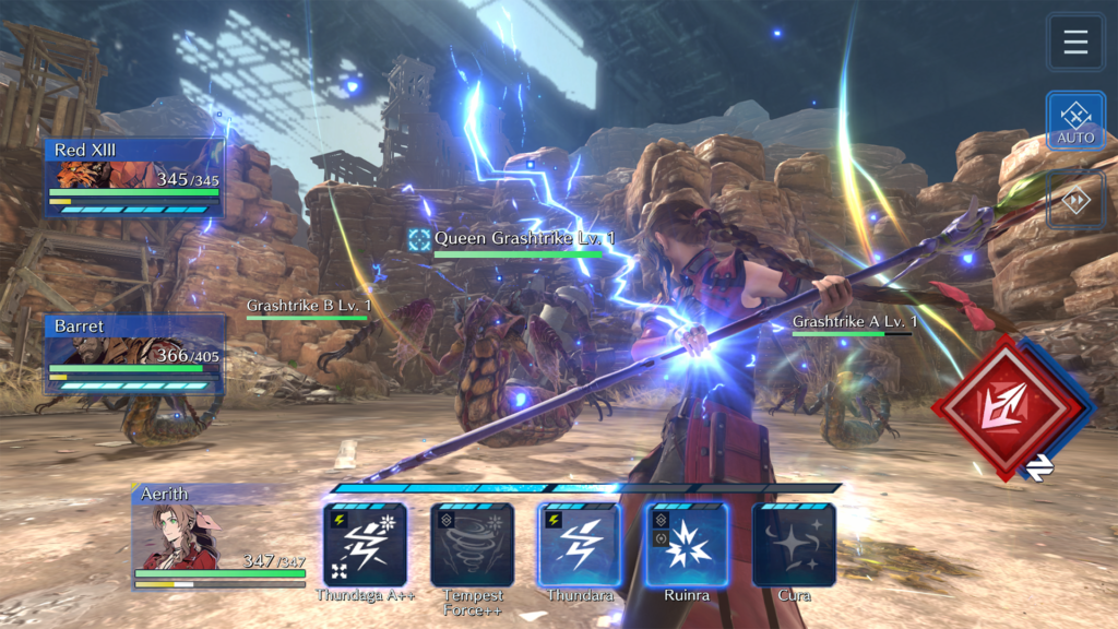 Gameplay graphics attacking