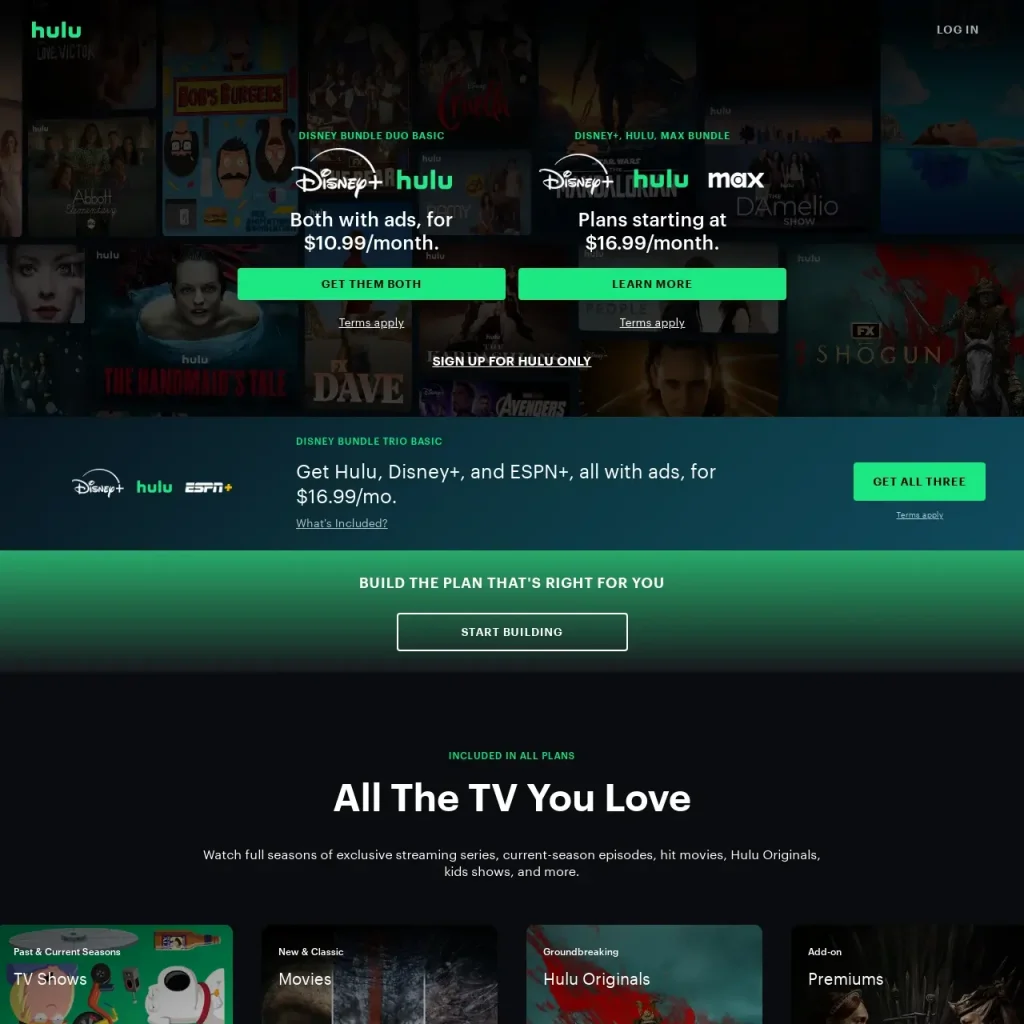 Hulu screenshot