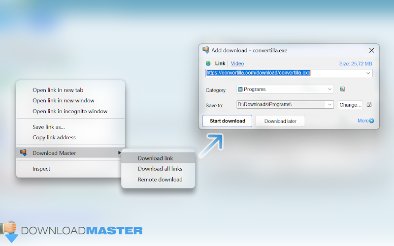 Download master extension