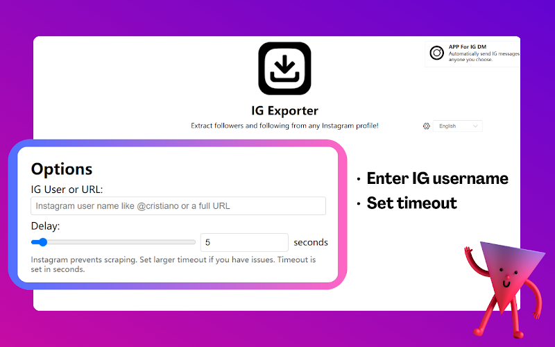 Ig follower export extension