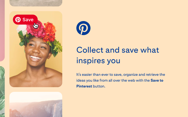 Official pinterest extension save button