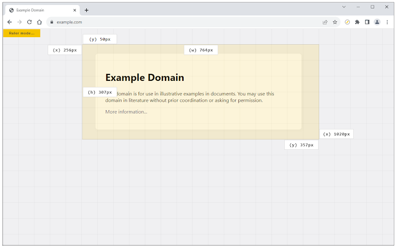 Page ruler extension