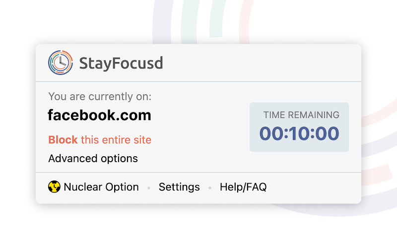 Stayfocusd extension