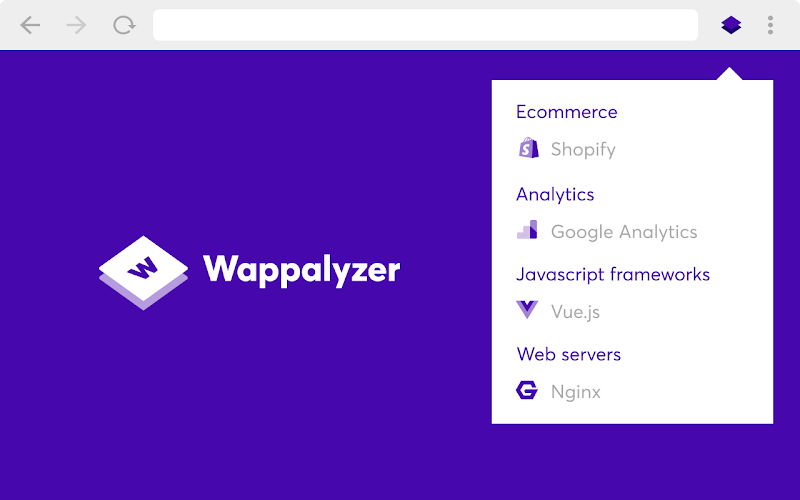 Wappalyzer extension