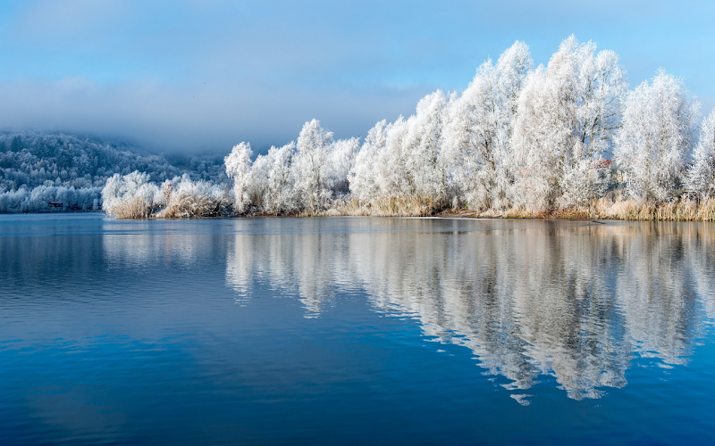 Winter water surface