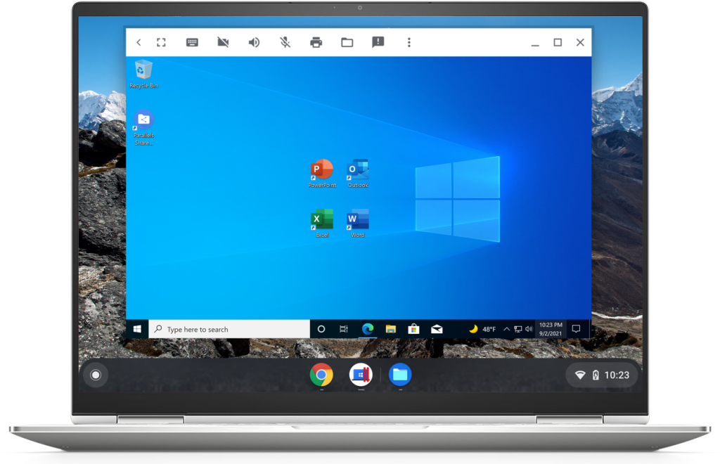 Running windows in chromeos